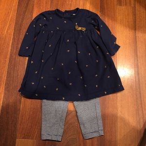 Carter’s dress and leggings set